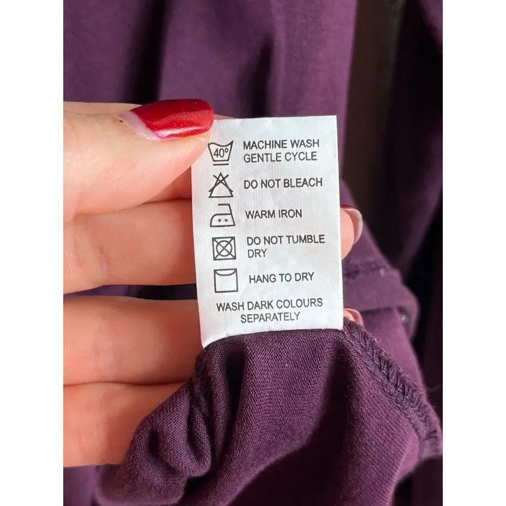 Left Coast Tee Mens 1/4 Zip Pullover Long Sleeve Casual Shirt Medium Purple - Picture 9 of 10